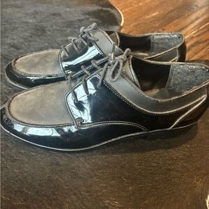 Men's Black Leather Tuxedo Dress Shoes